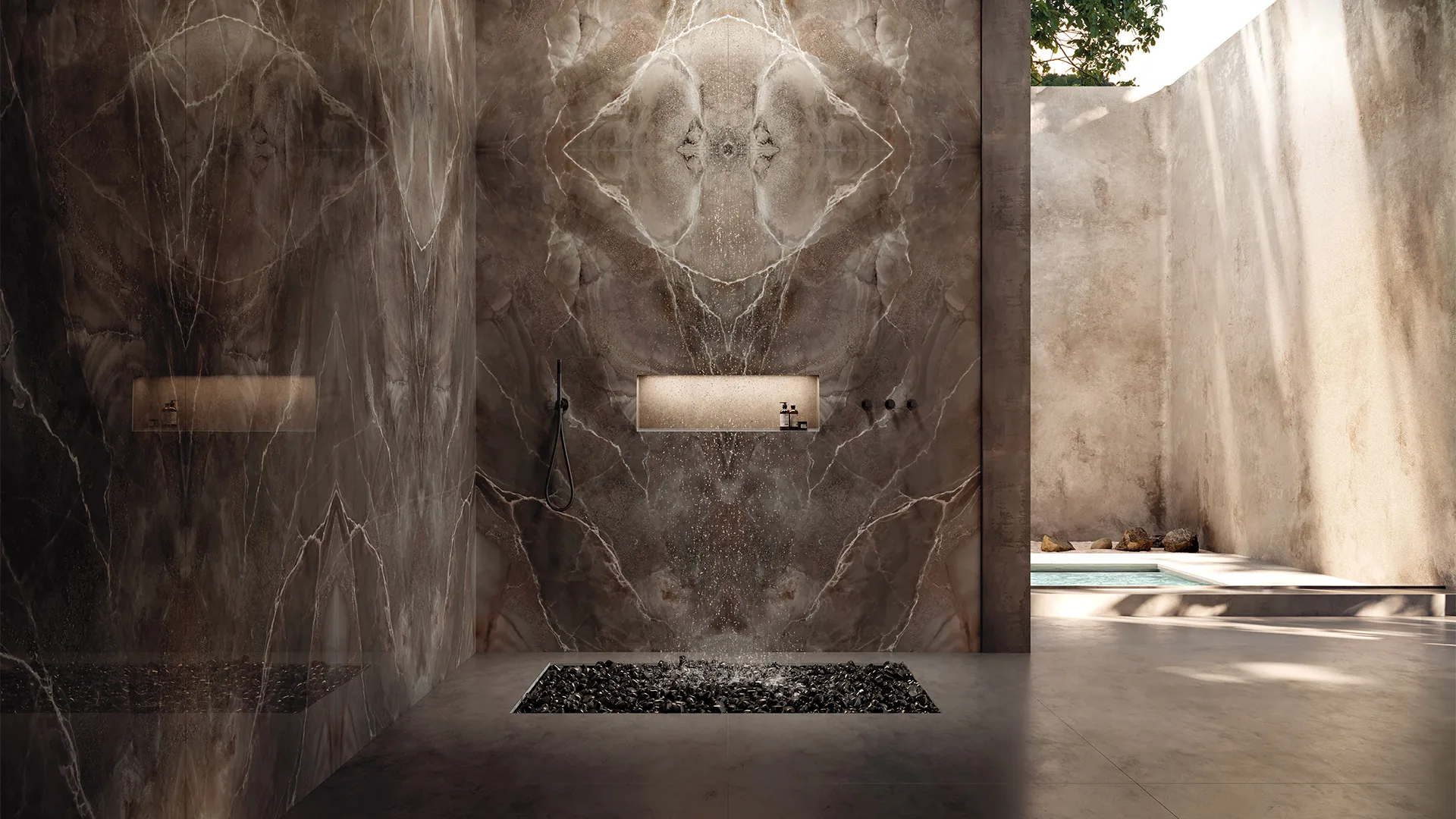 Salle de bain granit ou marbre La Roque-sur-Pernes